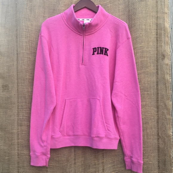PINK Victoria's Secret Sweaters - PINK | 3/4 Zip Pullover Sweater
